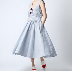 Maison Kitsune Blue Stripe Cotton Estelle Skirt